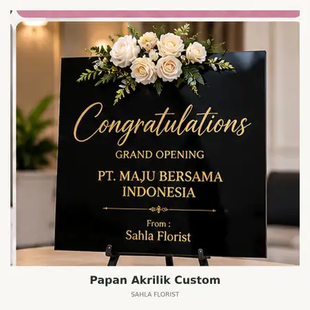 Papan Bunga Akrilik Padang Lawas